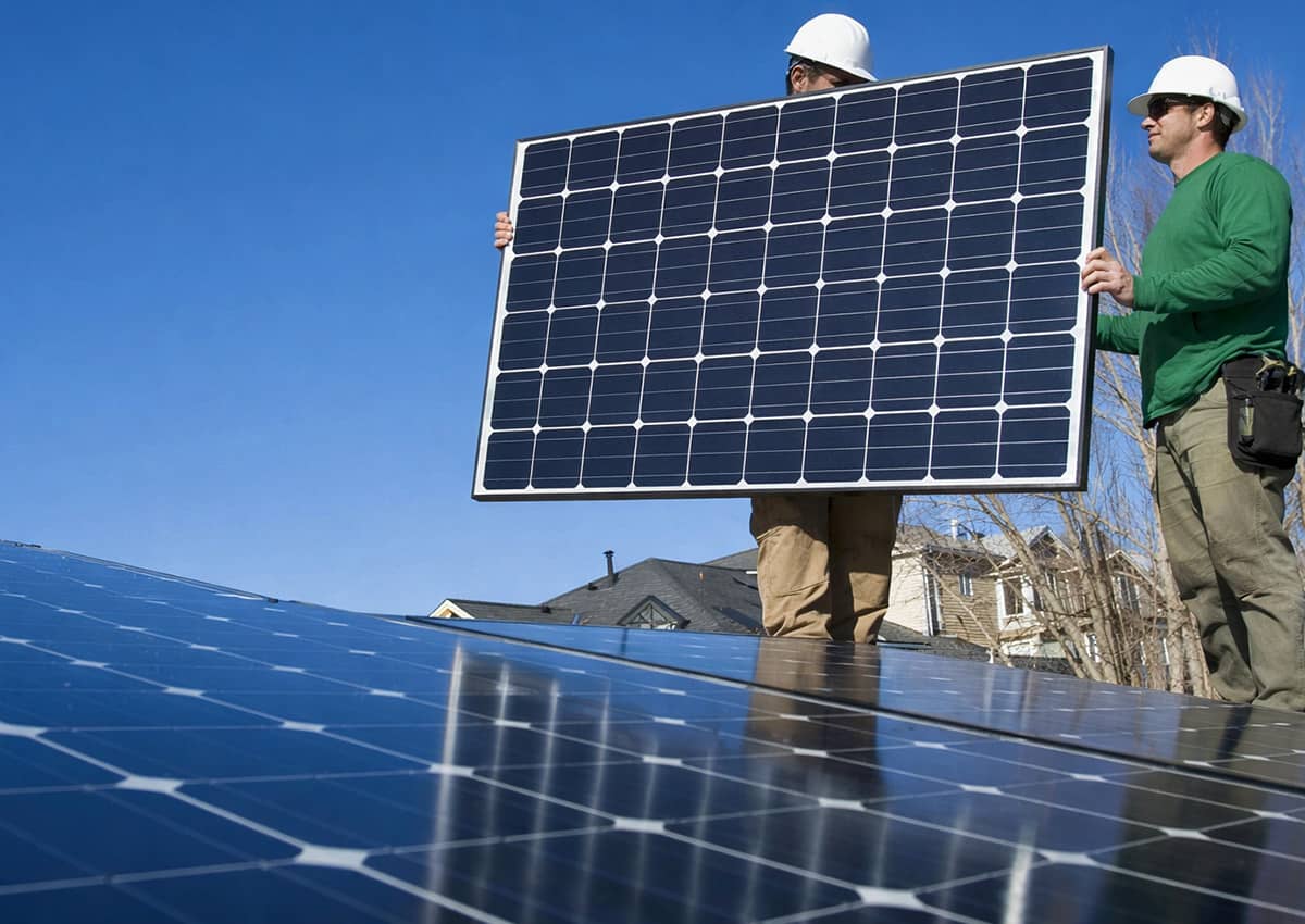 Solar panel installation professionals